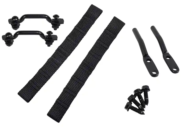 Kentrol 76-95 Jeep CJ/YJ Door Strap Kit Black Powdercoat Stainless Steel Markdown