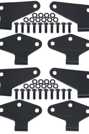 Kentrol 07-18 Jeep Wrangler JK Body Door Hinge Set 8 Pieces 4 Door - Textured Black New Arrival