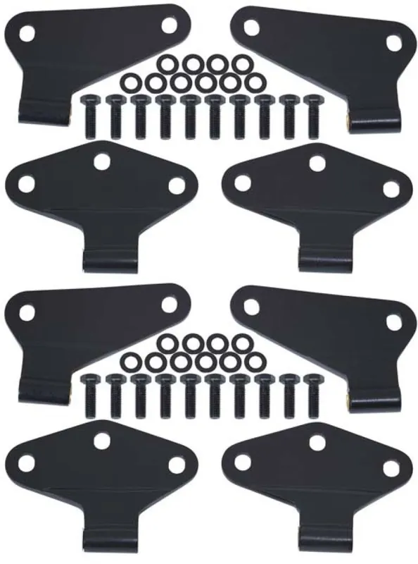 Kentrol 07-18 Jeep Wrangler JK Body Door Hinge Set 8 Pieces 4 Door - Textured Black New Arrival