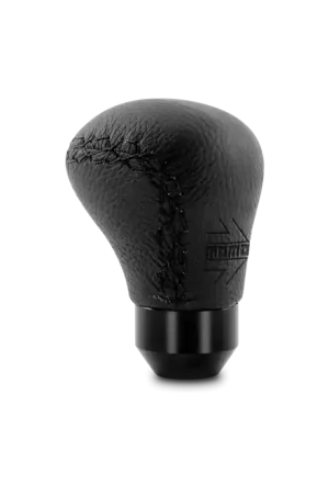 Momo Anatomico Shift Knob - Black Leather, Black Stitching Popular