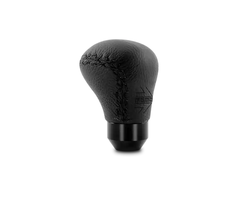 Momo Anatomico Shift Knob - Black Leather, Black Stitching Popular