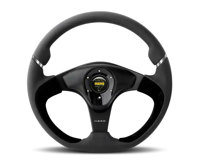 Momo Nero Steering Wheel 350 mm - Black Leather/Suede/Black Spokes Mega Sale