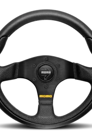 Special Offer Momo Team Steering Wheel 300 mm - 4 Black Leather/Black Spokes
