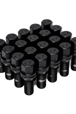Vossen Lug Bolt - 14x1.5 - 30mm - 17mm Hex - Cone Seat - Black (Set of 20) Holiday Sale