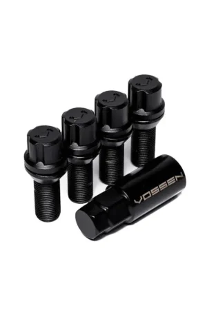 Direct From Manufacturer Vossen 30mm Lock Bolt - 14x1.5 - 17mm Hex - Cone Seat - Black (Set of 4)
