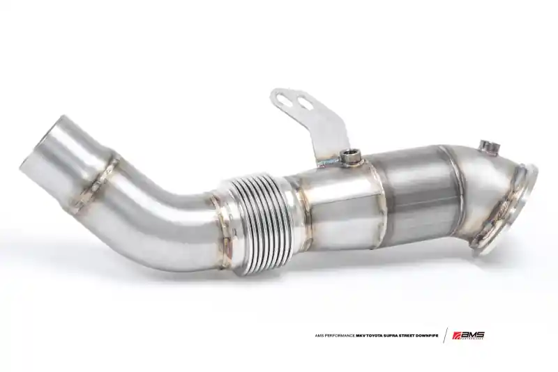 Money Back Guarantee AMS Performance 2020+ Toyota Supra A90 Street Downpipe w/GESI Catalytic Converter