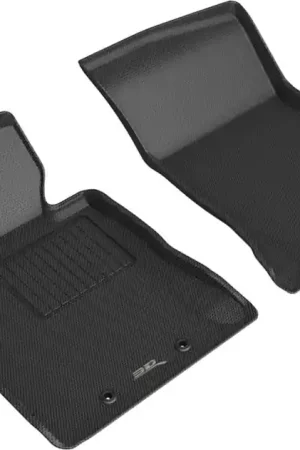 3D MAXpider 2012-2016 Hyundai Genesis Kagu 1st Row Floormat - Black Best Choice