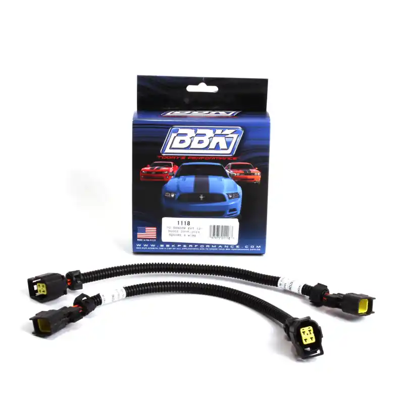 BBK 05-20 Dodge 4 Pin Square Style O2 Sensor Wire Harness Extensions 12 (pair) Fast Shipping