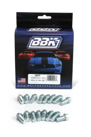 Modern BBK Ford SBF 302 351W Exhaust Header Bolt Kit - 3/8-16 0.75in (16)