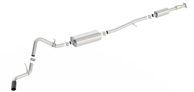Borla S-Type Cat-Back 19-20 Chevrolet Silverado Side Exit Exhaust - Black Chrome Tip Authentic