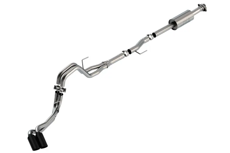 Borla F-150 2021 2.7L/3.5L 4dr CC SB EC STB Lar/KingR/Plnm/LTD 3/2.25 DSE CB S-Type BLK CHR Tips Must Have