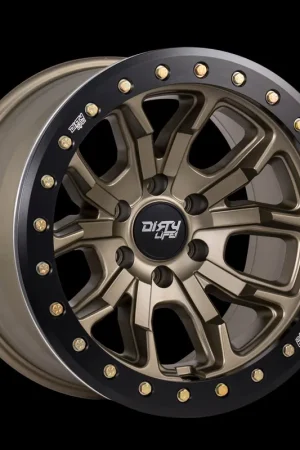 Trending ~(44 lbs. 19X19X10)~ DT-1 (9303) MATTE GOLD 17X9 5-127 -12MM 78.1MM