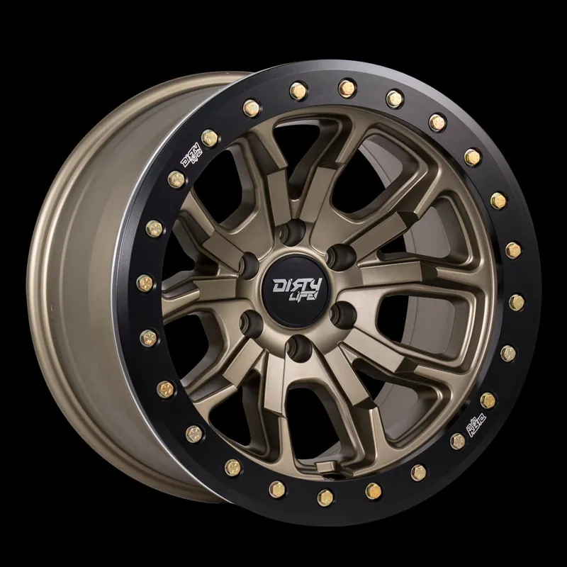 Trending ~(44 lbs. 19X19X10)~ DT-1 (9303) MATTE GOLD 17X9 5-127 -12MM 78.1MM
