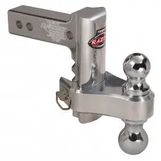 New Arrival ~(16.4 lbs. 16X10X4)~ 6 Premium Aluminum Adjustable Hitch - Dual Hitch Ball T5 Receiver Lock
