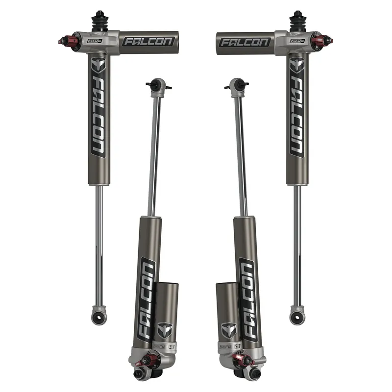 Top Rated ~(44.5 lbs. 37X27X10)~ JKU 4-Door: Falcon Series 3.3 Fast Adjust Piggyback Shocks (1.5-2.5in Lift) - Set