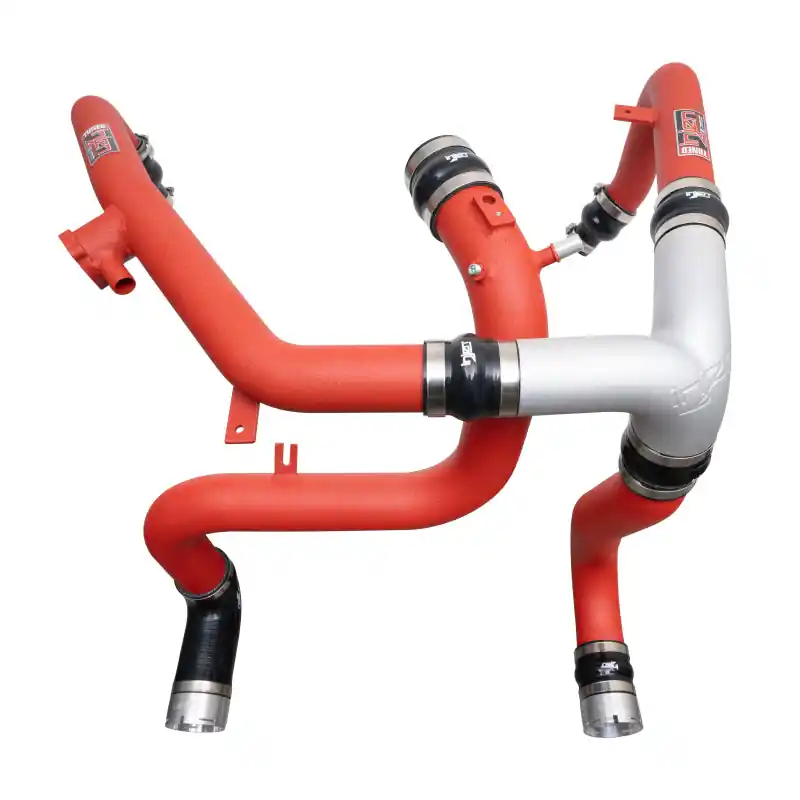 Original Injen 21-23 Ford Bronco 2.7L V6 (TT) EcoBoost SES Intercooler Pipes - Wrinkle Red