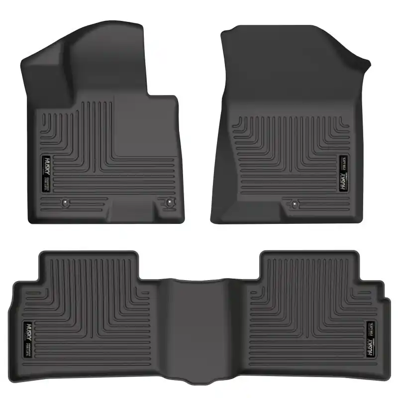 Discount Husky Liners 2022 Hyundai Tucson Excl. Hybrid Weatherbeater Black Front & 2nd Seat Floor Liners