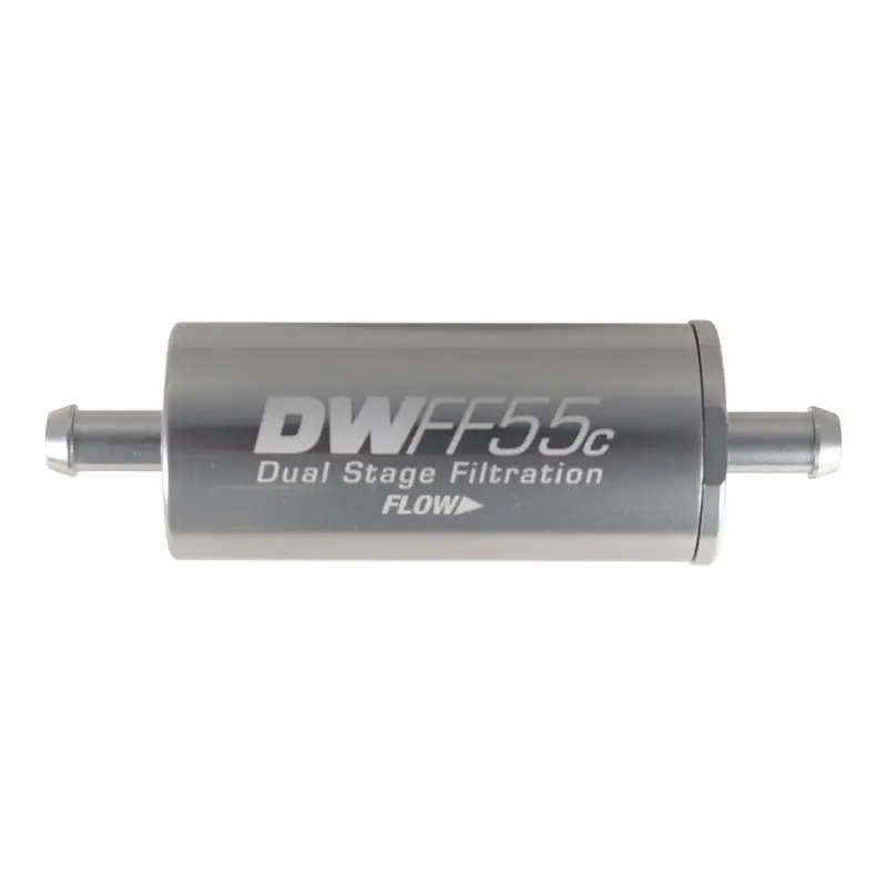Affordable DeatschWerks 5/16in 10 Micron 55mm In-Line Fuel Filter Kit