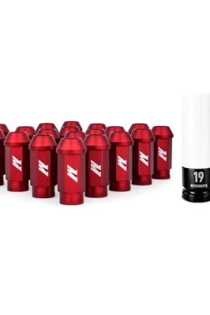Mishimoto Aluminum Locking Lug Nuts M12x1.25 20pc Set Red Free Shipping