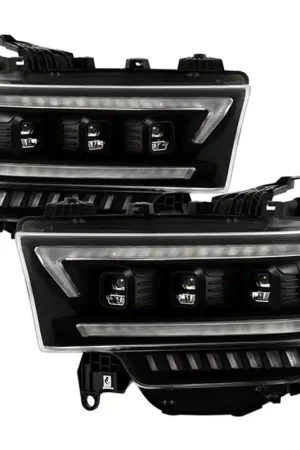 Budget Spyder 19-22 Dodge Ram 2500/3500 (Halogen Model Only) Proj. Headlights (PRO-YD-DR19HDHALAP-SEQ-BK)