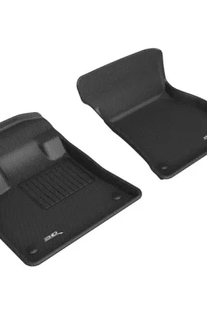 Luxury 3D MAXpider 19-21 Audi E-Tron Kagu 1st Row Floormats - Black