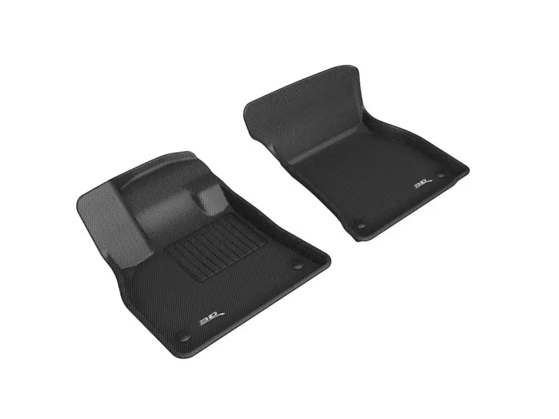 Luxury 3D MAXpider 19-21 Audi E-Tron Kagu 1st Row Floormats - Black