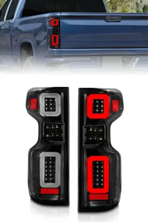 In Demand ANZO 19-21 Chevy Silverado Full LED Taillights Black Housing Clear Lens G2 (w/C light Bars)