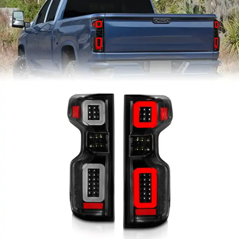 In Demand ANZO 19-21 Chevy Silverado Full LED Taillights Black Housing Clear Lens G2 (w/C light Bars)