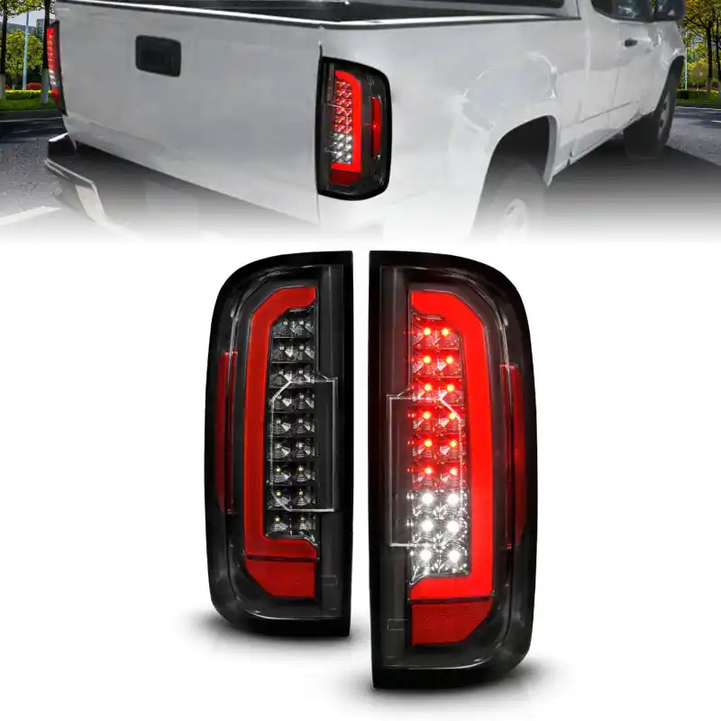 ANZO 15-21 GMC Canyon Full LED Taillights w/ Red Lightbar Black Housing/Clear Lens While Supplies Last