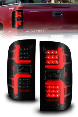 High Quality ANZO 15-19 Chevrolet Silverado 2500 HD/3500 HD LED Taillight w/ Sequential Black Housing/Smoke Lens
