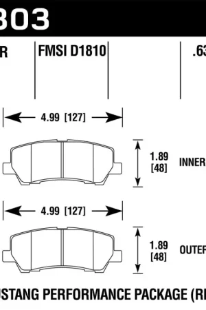 Same Day Shipping Hawk 15-20 Ford Mustang GT 5.0L / 16-17 Mustang Brembo Package DTC-30 Race Rear Brake Pads