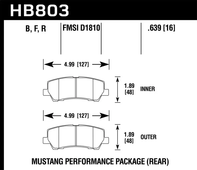 Same Day Shipping Hawk 15-20 Ford Mustang GT 5.0L / 16-17 Mustang Brembo Package DTC-30 Race Rear Brake Pads