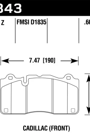 Hawk 2016 Cadillac CTS DTC-70 Front Race Brake Pads Cheap