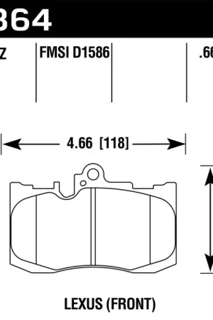 Exclusive Hawk 13-17 Lexus GS350/GS350 F Sport / 12-17 Lexus IS350 HPS Street Front Brake Pads