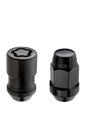 Professional Grade McGard Jeep Wrangler Install Kit (Cone Seat Bulge) 1/2-20 / 3/4 Hex / (18 Lug Nuts / 5 Locks) - Blk