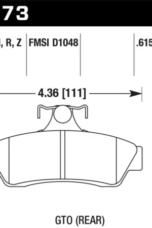 Hawk 04-06 Pontiac GTO HPS 5.0 Rear Brake Pads Discount