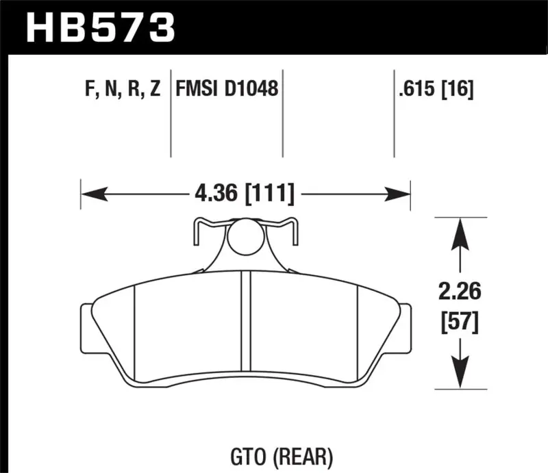 Hawk 04-06 Pontiac GTO HPS 5.0 Rear Brake Pads Discount