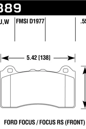 Hawk 2017 Ford Focus DTC-60 Race Front Brake Pads Same Day Shipping