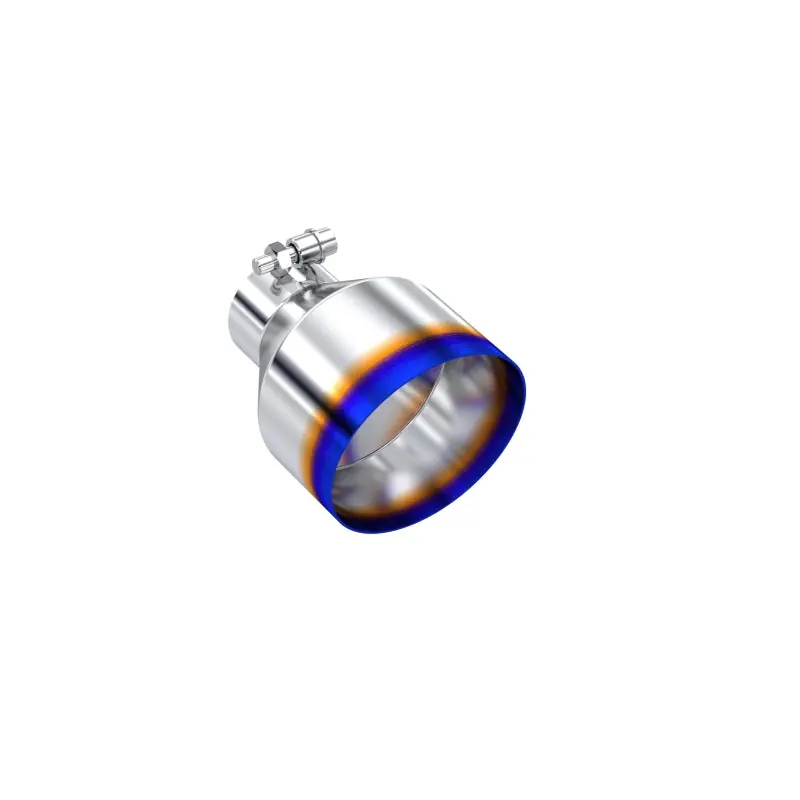 MBRP Univ. T304 Stainless Steel Burnt End Tip 2.5in ID / 5in OD / 6.5in Length Angle Cut Single Wall Buy Direct