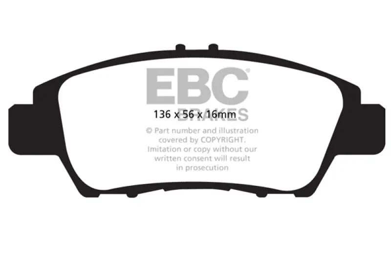 EBC 10-15 Honda CR-Z Yellowstuff Front Brake Pads Same Day Shipping