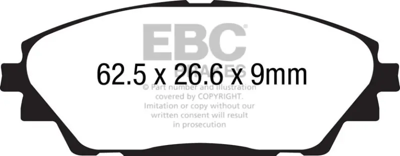 EBC 14+ Mazda 3 2.0 (Japan Build) Yellowstuff Front Brake Pads Discount