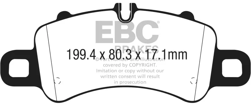 EBC 2016+ Porsche 911 (991/2 w/Cast Iron Rotors) 3.0TT Carrera Bluestuff Front Brake Pads Free Returns