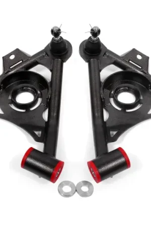 BMR 79-93 Fox Mustang Non-Adj Lower A-Arms Standard Ball Joint Spring Pocket - Black Hammertone Buy Today
