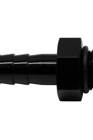 DeatschWerks 6AN ORB Male to 3/8in Male Triple Barb Fitting (Incl O-Ring) - Anodized Matte Black Get Yours