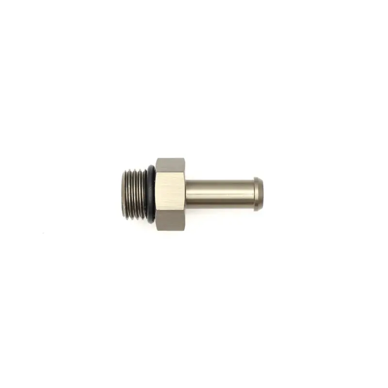 DeatschWerks 6AN ORB Male to 5/16in Male Barb Fitting (Incl O-Ring) - Anodized Matte Black Latest