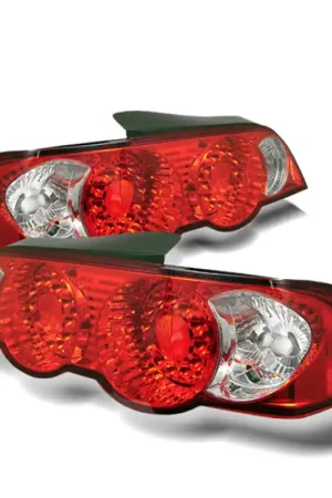 Free Delivery Spyder Acura RSX 02-04 LED Tail Lights Red Clear ALT-YD-ARSX02-LED-RC