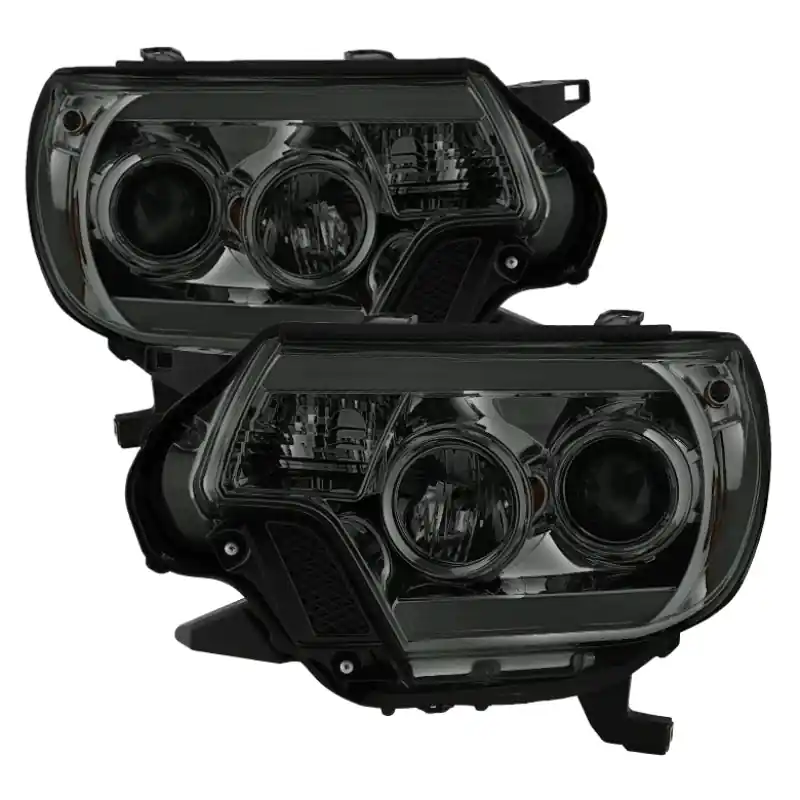 Spyder Toyota Tacoma 12-16 Projector Headlights Light Bar DRL Smoke PRO-YD-TT12-LBDRL-SM Save Now