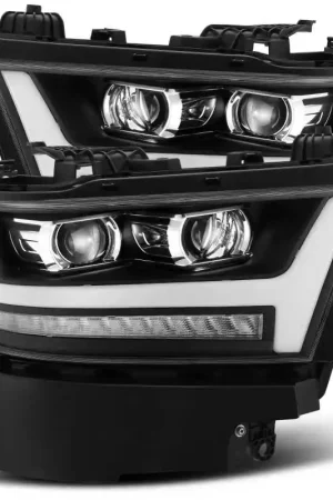 AlphaRex 19-20 Ram 1500HD PRO-Series Proj Headlight Plnk Style Blk w/Activ Light/Seq Signal/Plnk DRL In Demand