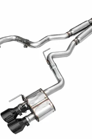Worldwide Shipping AWE 2024 Ford Mustang GT Fastback S650 RWD SwitchPath Catback Exhaust w/ Quad Diamond Black Tips