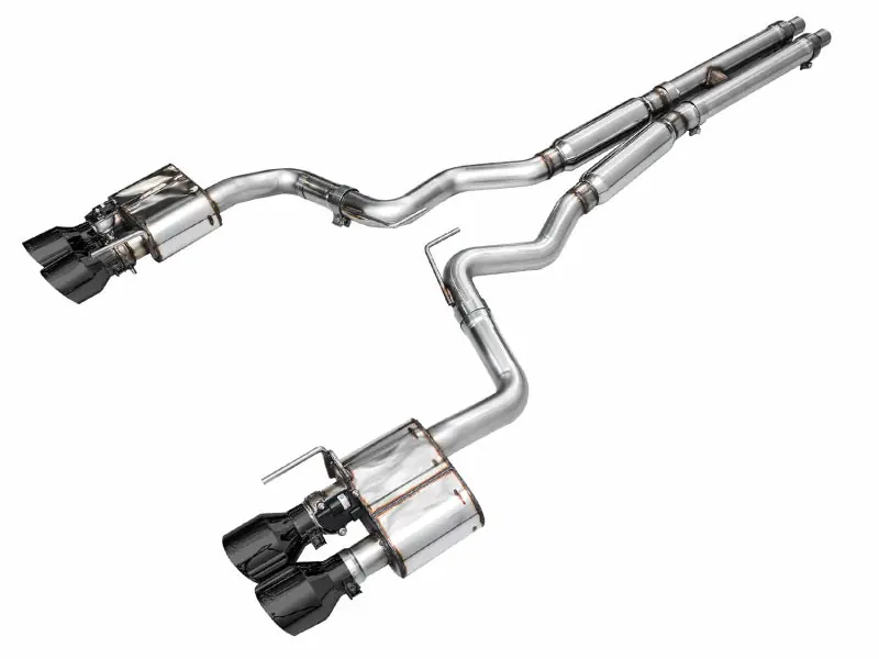 Worldwide Shipping AWE 2024 Ford Mustang GT Fastback S650 RWD SwitchPath Catback Exhaust w/ Quad Diamond Black Tips